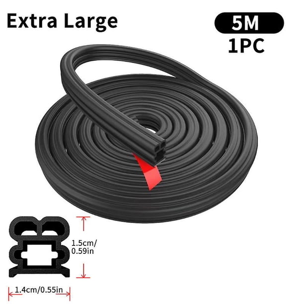 Thickened Double Layer Car Door Seals Super Sound Insulation Weatherstrips Soundproof Waterproof Rubber Car Sealing Strip