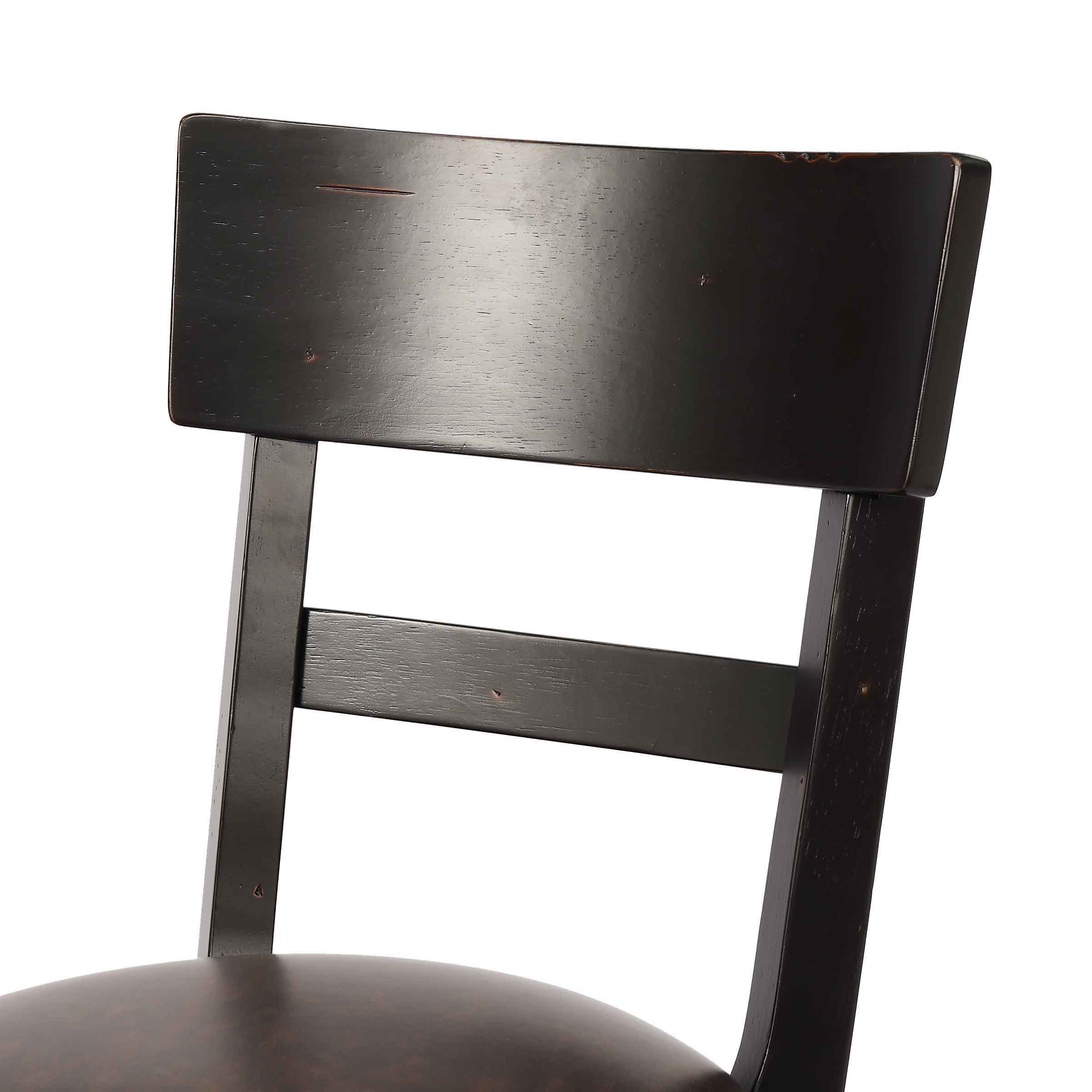 Alex Bar Height Swivel Stool, Black
