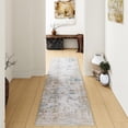 thumbnail image 4 of x Washable Area Rug for Living Room Bedroom Grey Neutral Carpet Low Pile Soft Thin Tapis Salon Abstract Modern Vacuumable Lightweight Large Throw Rug for Dining Room Kitchen, 4 of 9