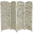 thumbnail image 3 of Handmade Recycled Newspaper 6-foot Tall Room Divider (China) 6 Panel White, 3 of 5