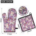 thumbnail image 6 of Goldendoodle Dog and Flower Floral Kitchen Oven Mitt and Pot Holder Sets 2 Pcs for Baking, Cooking and Grilling, Heat Resistant Up To 392 °F, 6 of 7