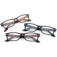 thumbnail image 4 of 3 Packs Fashion Rectangular Plastic Frame Reading glasses for Men, Reading Glasses + 1.00, 4 of 4