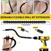 TMWEFUSC 30Pcs Flexible Drill Bit Extension Kit Quick Release Soft Shaft Screwdriver Kit with 105° Right Angle Drill Attachment 360° Rotatable Socket Adapter Extension Rod and 10 Bits