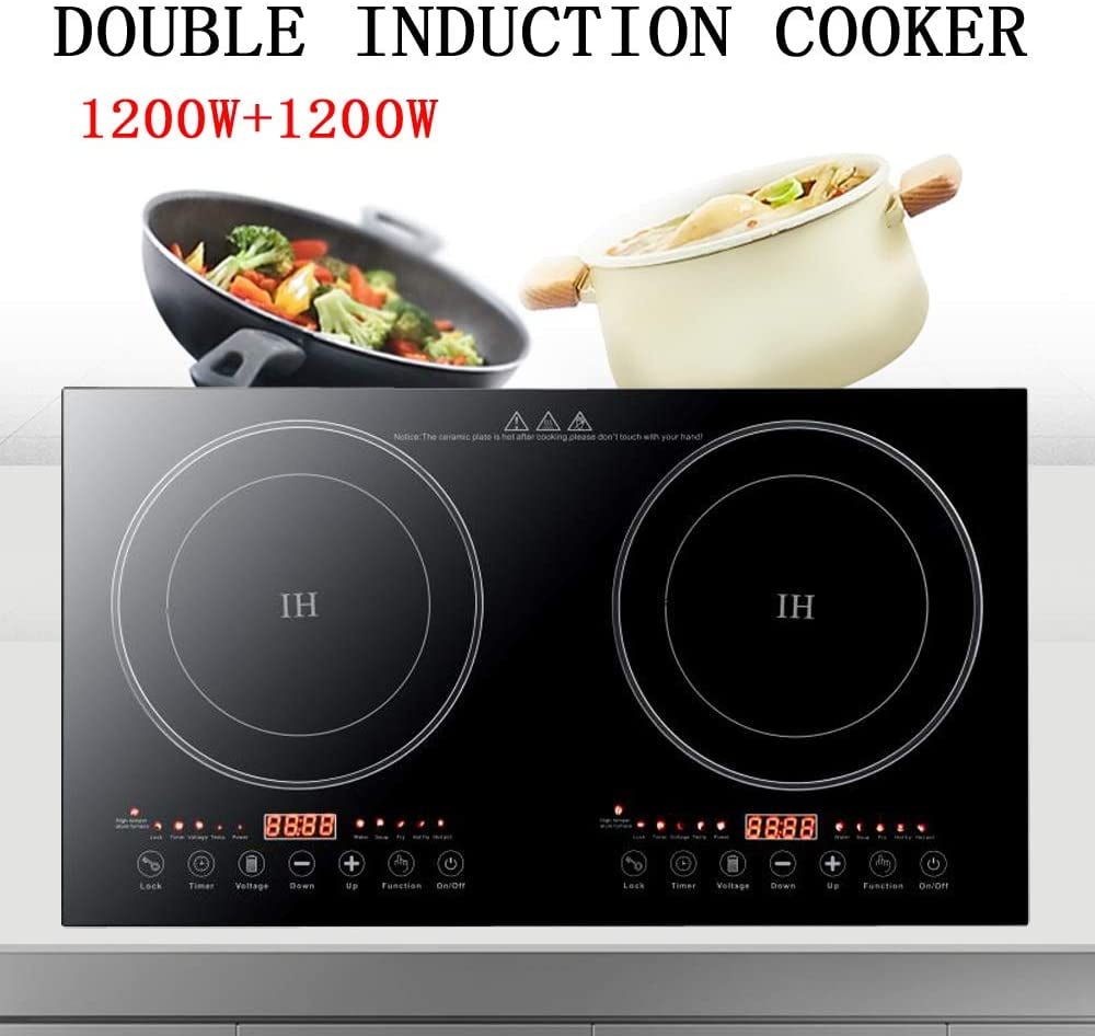 Double Induction Cooker Dual Induction Stove Digital Cooktop Countertop Electric Burners