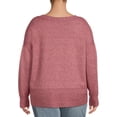 thumbnail image 3 of Terra & Sky Women's Plus Size Crewneck Sweater, Lightweight, 3 of 6