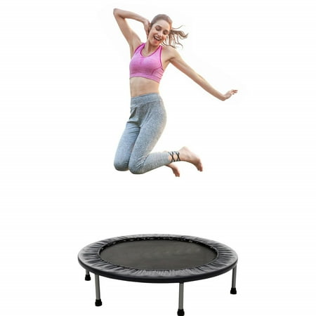 38'' Mini Trampoline with Padding & Springs Elastic Safe Outdoor Indoor Exercise Fitness (Best Trampoline For The Money)