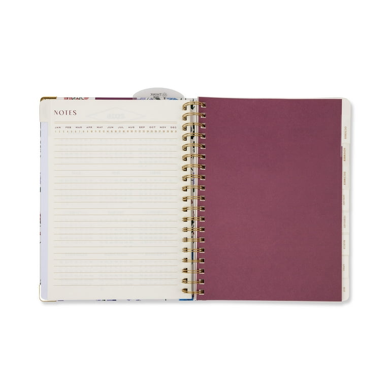 Think Ink Twin Wire 15 Month Wildflower Planner - 7.5” x 10