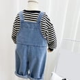 thumbnail image 2 of Infant Overalls with Pockets for Kids Wide Leg Loose Soft Fashionable Cute Baby Overalls for Outdoor Activity Blue 80cm/31.5in, 2 of 6