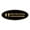 Black Gold, variant on Oval Restrooms Right Arrow Sign (Red) - Small 2x5"