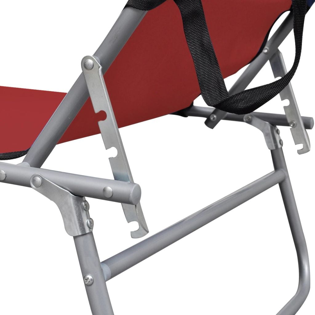 Kepooman 74" Patio Foldable Sun Lounger with Steel Frame & Adjustable Canopy, Black Kepooman 74" Patio Foldable Sun Lounger with Steel Frame & Adjustable Canopy, Black