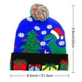 thumbnail image 2 of Christmas Winter Beanie Hat for Adult Graphic Knit Warm Cuffed Headwear Cap Pompom Cute Holiday Xmas Women Men Beanies, 2 of 4