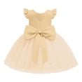 thumbnail image 4 of Flower Girl Dress Kids Yellow Tulle Wedding Guest Party Birthday Bridesmaid Communion Pageant Prom Ball Gown Kids Ceremony Party Gift 7-8 Years, 4 of 4