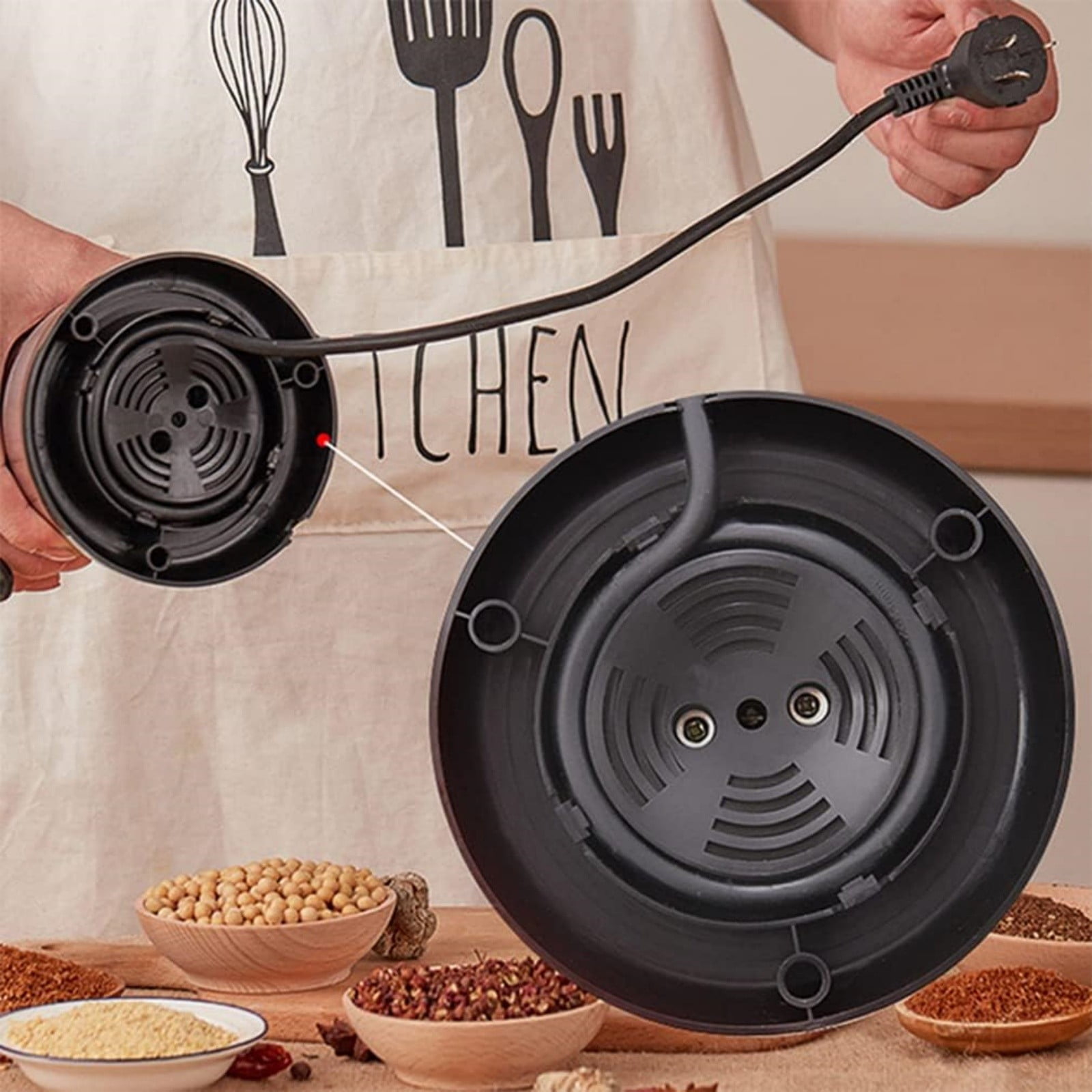 Multifunctional Machine 150W 300g Capacity Grain Coffee & Grinder Stainless Open Cover Stop Design 30s Speedy Grinding For Herbs Dry Mate,Food Blender
