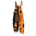 thumbnail image 2 of Halloween Jumpsuits for Women Cotton Linen Funny Floral Print Lounge Rompers Funny Floral Print Casual Comfy Overalls with Pockets, 2 of 7