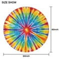 thumbnail image 6 of Colorful Rainbow Tie Dye Spiral Pattern Round Tablecloth 60"x60",Wrinkle Wipeable Table Cloth for Kitchen Dining Room Picnic Patio Party, 6 of 6
