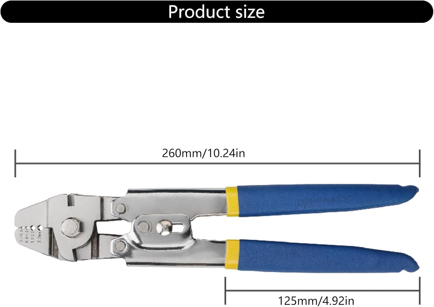 10" Wire Rope Crimping Tool, Industrial High Carbon Steel Swaging Tool for Aluminum Sleeves, Fishing Rigging