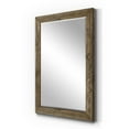 thumbnail image 3 of Beveled Edge Framed 29 in. W x 41 in. H Rectangle Wood Walnut Mirror, 3 of 5