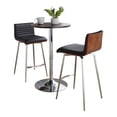 thumbnail image 4 of LumiSource Mason Swivel Adjustable Counter Height Dining Set - 3 Piece, 4 of 6