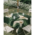 thumbnail image 3 of Square Outdoor Tablecloth with Umbrella Hole Lily Flower Outside Table Cloth Waterproof Patio Table Cover Green Nature Summer Leaf Botanicals Floral Zipper Tablecloths for Picnic Camping 60x60 Inch, 3 of 8