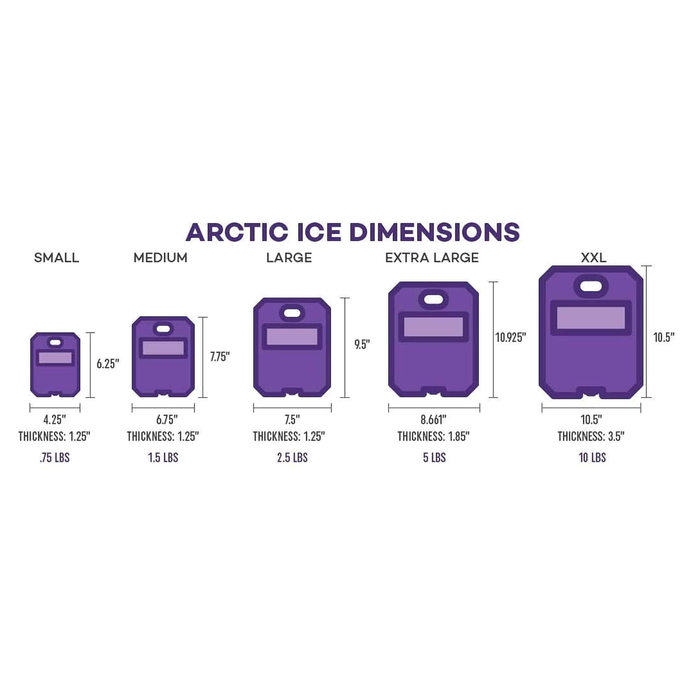 Arctic Ice 1205 Tundra Series Freezer Ice Pack Large (2.5 lbs)