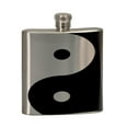 thumbnail image 2 of KuzmarK 6 oz. Stainless Steel Flask Set in Black Presentation Box -  Ying Yang Art, 2 of 2