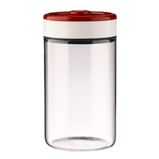 Recipiente hermético para granos de café, multiusos, de vidrio transparente, para almacenamiento en la cocina. M