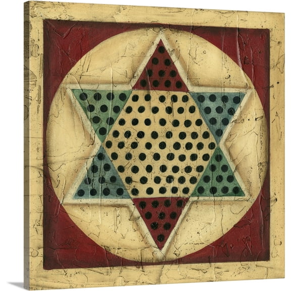 Great BIG Canvas | Ethan Harper Premium Thick-Wrap Canvas entitled Antique Chinese Checkers