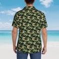 thumbnail image 6 of Daiia Camouflage Dinosaur Hawaiian Shirt for Men Gentle Cotton Regular Short Sleeve Casual-XX-Large, 6 of 9