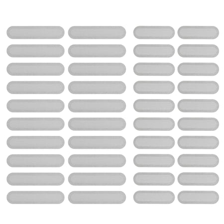 Uxcell Phone Dustproof Net Sticker Phone Speaker Anti Dust Protector Cover Speaker Mesh Sticker 0.87 x0.2 /0.63 x0.2 Silver 40Pcs