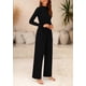 thumbnail image 4 of Mono Enterizo PRETTYGARDEN de Manga Larga con Cuello Simulado Negro XL, 4 of 8