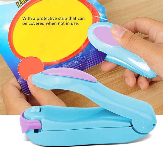 1Pc Mini Bag Sealer Battery-Operated,Reusable Plastic Chip Bag Heat Sealer,Portable Handheld Vacuum Food Sealer Bag Sealing Machine For Snacks Chips Food Kitchen Camping Fresh Storage(M)