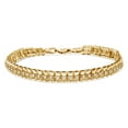 thumbnail image 2 of 10K Yellow Gold Plated .925 Sterling Silver Rose Cut Diamond Double-Link 7" Inch Tennis Bracelet (I-J Color, I3 Clarity) - Choice of Carat Weight and Metal Color, 2 of 7