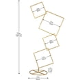 thumbnail image 4 of YALLOVE 6.25Ft Wedding Square Backdrop Stand, Detachable 4 Tier Gold Metal Flower Square Frame for Photo Booth Background, Flower NOT Included, 4 of 6