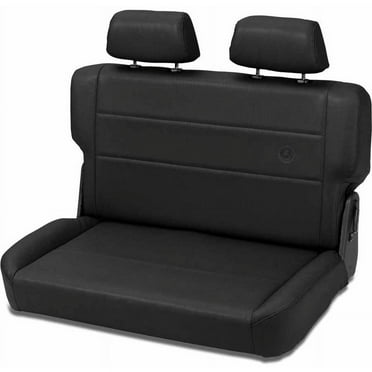 BES39440-15 Bestop 39440-15 Rear Fold-N-Tumble Bench TrailMax II Black Denim All Vinyl Fits select: 1989-1995 JEEP WRANGLER / YJ, 1987-1988 JEEP WRANGLER