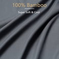 thumbnail image 4 of HA-EMORE Bamboo Queen Size Sheets Set, 100% Bamboo Cooling Bed Sheets Deep Pocket, Silky Soft and Breathable, 4 Piece 1 Fitted Sheet with 16 Inches, 1 Flat Sheet, 2 Pillowcases, 4 of 9