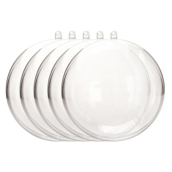 onlyliua para Interior/Exterior Piezas de Bolas de Plástico Transparente para Manualidades, Esferas Rellenables, Adornos Navideños, Caja de Regalo para Bodas, Fiestas, Adornos Bolas de Navidad, Decor