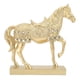 thumbnail image 1 of Figura y estatua de caballo con diseño de animal decorativo de caballo dorado para el hogar y la oficina, 1 of 15