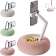 thumbnail image 2 of Soporte teléfono para con tazón para Aperitivos, Soporte para de Peluche, Almohada Ajustable para de 360° Altamente Ajustable con Tela de Felpa Suave con teléfono o Tablet de 4.7-13,B-verde, 2 of 17