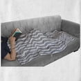 thumbnail image 6 of Geometric Soft Flannel Fleece Blanket, Monochrome Style Modern Art Vertical Stripes in Continuous Pattern, Cozy Plush for Indoor and Outdoor Use, 60" x 80", White and Charcoal Grey, by Ambesonne, 6 of 6