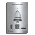 thumbnail image 1 of Luxe Metal Art 'Bird Cage Blueprint Patent White' Acrylic Glass Wall Art, 24"x36", 1 of 7