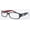 Black/Red, variant on Rectangular Thin Two Tone Fashion Clear Frame Glasses