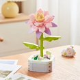 thumbnail image 1 of Ramo de rosas de orquídeas, hermoso bloque de flores suculentas, bloques de construcción en maceta, Kit romántico de montaje, juguete de construcción, regalo para niña, 1 of 5