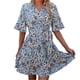 thumbnail image 1 of Vestido Mini Fridja Mujer Verano Sexy Casual Manga Corta Plisado Estampado Floral, 1 of 3