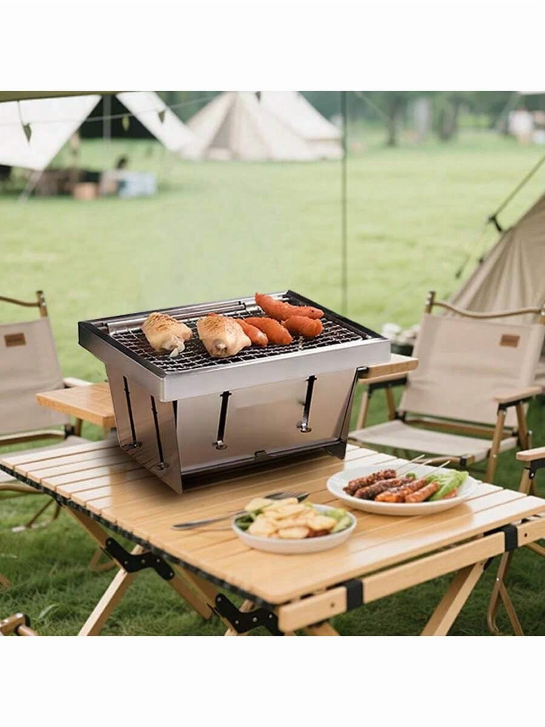 Barbecue Grill, Portable Charcoal Grill, Foldable Barbecue Grill, Instant Setup, Suitable For Both Outdoor And Indoor Use, Portable Barbecue Tool Set For Outdoor Camping And Hiking