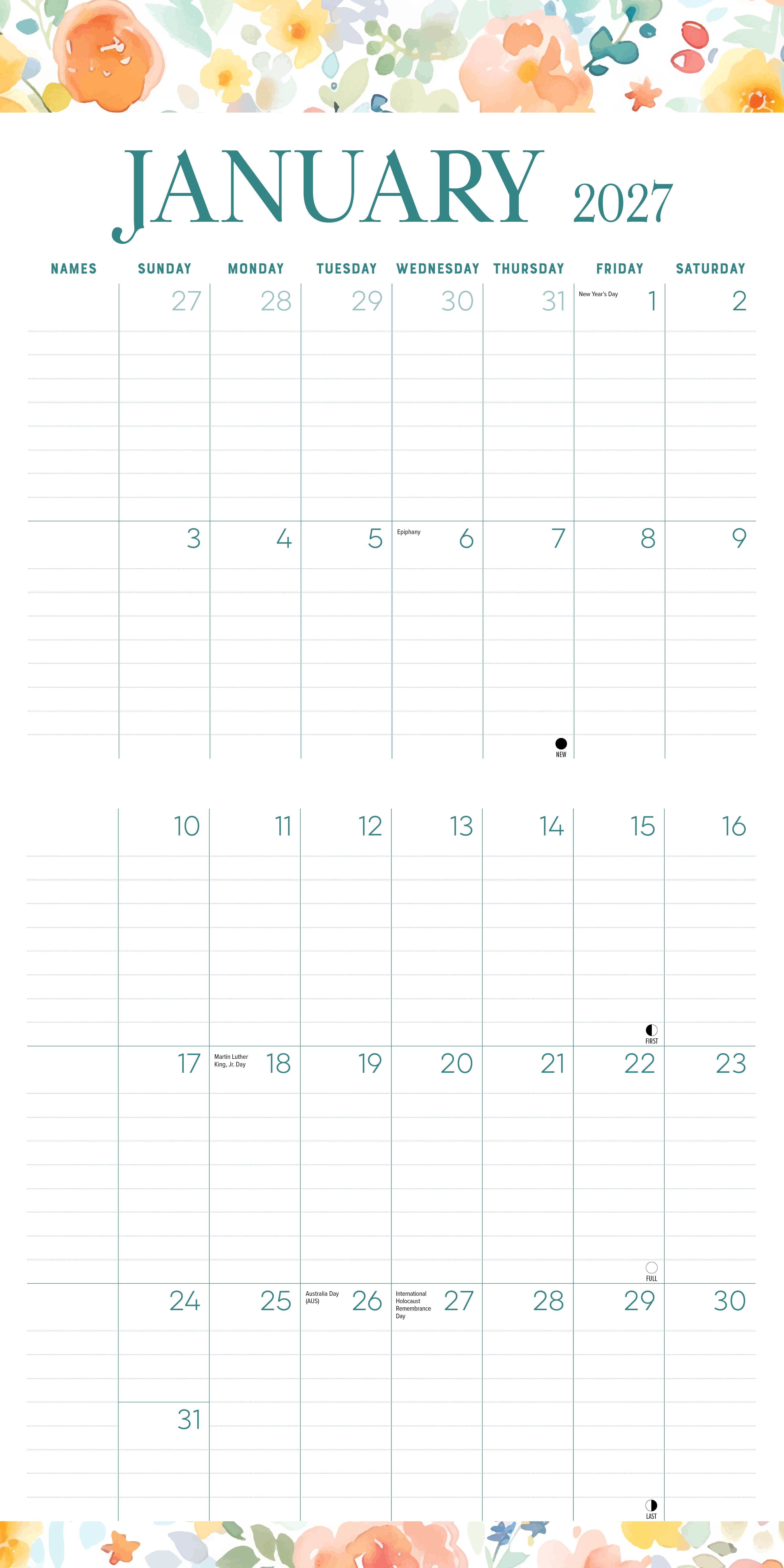 Willow Creek Press, Mom's Planner Calendar 2027 Wall Calendar
