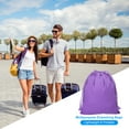 thumbnail image 5 of Uxcell Reusable Drawstring Bags, 10x12.6" 3 Pack Multipurpose Storage Pouch, Purple, 5 of 6