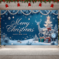 thumbnail image 2 of Christmas Train Merry Christmas Banner Holiday Decoration Santa Design Festive Theme for Holiday Party Christmas Eve Winter Celebration, 2 of 9