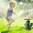 thumbnail image 6 of 360° Roating Spray Water Sprinkler Baseball Toy Set with 2 Sprinkler Heads,  2 in 1 Splash T Ball Game Sprinkler for Kids Outdoor Play (Cactus), 6 of 6