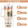 thumbnail image 6 of Halloween Tumbler with Handle Happy Halloween Gifts for Women Men - 40oz Halloween Tumbler with Lid and Straw - Halloween Present with Glost Pumpkin Spider Bat for kids, 6 of 6