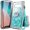 Gem, variant on Nagebee Case for Samsung Galaxy S10e with Screen Protector (Soft Full Coverage), Glitter Sparkle Liquid Diamond Bling [Ring Holder & Wrist Strap] Women Cute Case (Pink/Aqua)